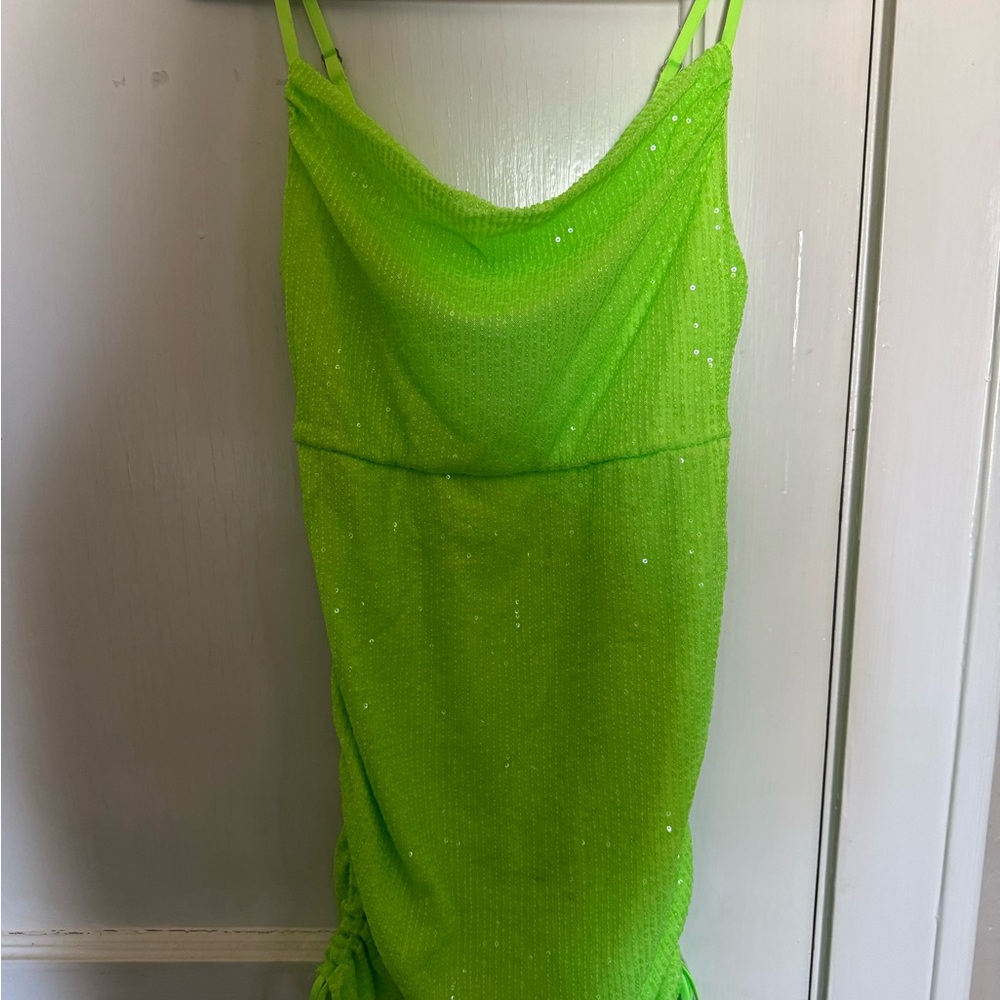 Wild Fable Neon Green Sequin Mini Dress